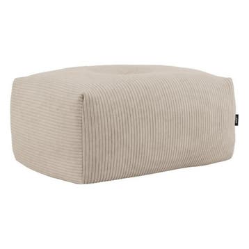 Soft Sofa Indoor Pouf - Corduroy Beige, Verzenden, Nieuw, Beige, Zitzak
