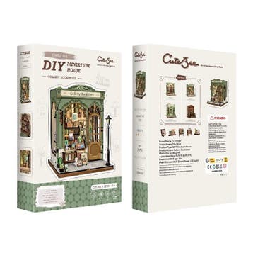CuteBee Miniatuurhuisje Gallery Bookstore – Houten 3D Puz., Verzenden, Nieuw