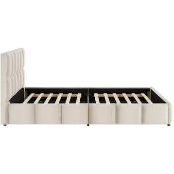 Stoffen bed Shirley met lattenbodem, draagkracht 250 kg, Verzenden, Nieuw