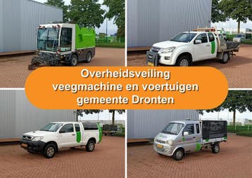 Overheidsveiling: veegmachine en voertuigen gemeente Dronten