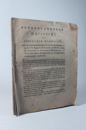 Hoffmann secrétaire - Unterricht der Königlichen Kommissärs,