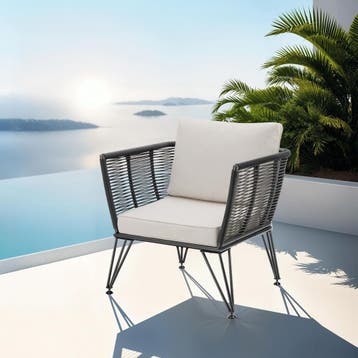 Loungestoelen set Sundo in touwdesign - Set van 2, Verzenden, Nieuw