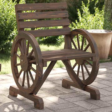 vidaXL Tuinstoel 58x58x78,5 cm massief vurenhout, Verzenden, Nieuw, Hout