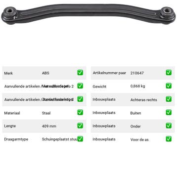 Draagarm Hyundai Excel 1.3 (LC) Van 2000-01 tot 2005-11 - Au, Verzenden, Nieuw, Hyundai