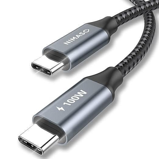 USB-C  naar USB-C 100W PD kabel | 2m, Computers en Software, Pc- en Netwerkkabels, Nieuw, Ophalen of Verzenden