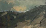 Cesare Tallone (1853-1919) - Montagne bergamasche