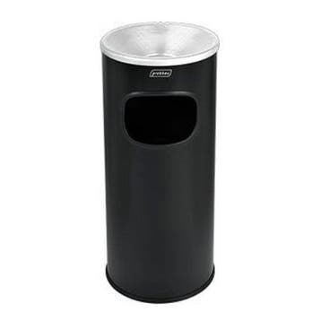 Afvalbak + Asbak | Metaal (Zwart) | 30L | Ø250x650(h)mm, Verzenden, Nieuw in verpakking