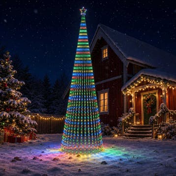 vidaXL LED Kerstboom EKENAS 500 cm 1524 LEDs Meerkleurig, Verzenden, Nieuw