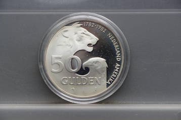Nederland. Beatrix. 50 Gulden 1982 PROOF Nederland-Amerika