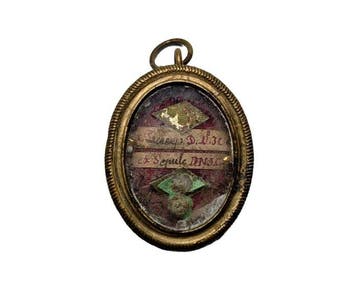 Reliekhouder - Metaal, Glas, Textiel - 1800-1850 - Uit het