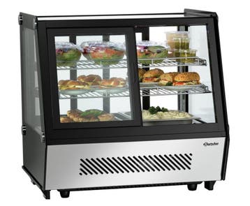 Bartscher Koelvitrine | 120L | Convectiekoeling | Zwart/RVS, Ophalen of Verzenden, Nieuw