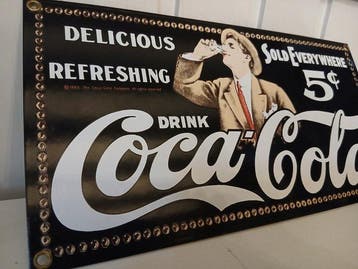 Coca-Cola Company - Coca-Cola emaille reclamebord - Emaille, Antiek en Kunst