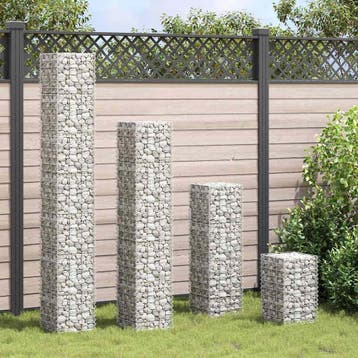 vidaXL Schanskorf plantenbakken 4 st 30x30x50/100/150/200 cm, Verzenden, Minder dan 60 cm, Nieuw, Metaal