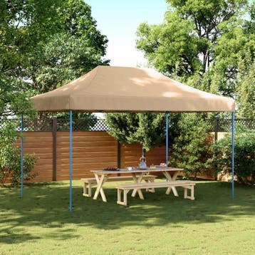 vidaXL Partytent 292 x 440 x 315 cm Beige Oxford Stof, Tuin en Terras, Partytenten, Verzenden, Nieuw, Partytent