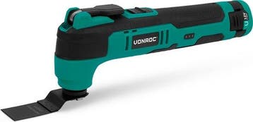 2dekans | VONROC Accu Multitool 12V – met schraapmes,, Ophalen of Verzenden, Zo goed als nieuw