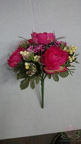 Bruidsmeisjesboeket Ranonkel Zijden frost Fuchsia, Ophalen of Verzenden, Nieuw