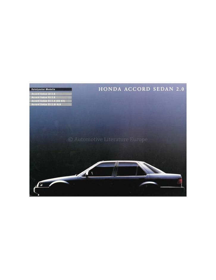 1983 HONDA ACCORD SEDAN BROCHURE DUITS, Boeken, Auto's | Folders en Tijdschriften, Honda