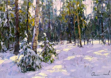 Sergei Flitov (1964) - Sapins sous la Neige - Soleil du