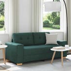 vidaXL Loveseat Bank Donkergroen 180x77x82 cm Stof, Verzenden, Nieuw, Stof