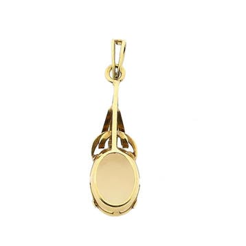 Gouden hanger met edelopaal; 14 karaat (Hanger of bedel), Ophalen of Verzenden, Gebruikt, Goud, Overige merken