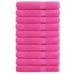 vidaXL Handdoeken SOLUND 10 st 600 g/m² 100x200 cm roze, Verzenden, Nieuw, Roze