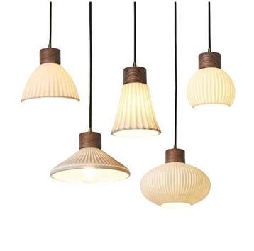 Franse Vintage Houten Hanglamp met Nordic Design, Verzenden, Nieuw