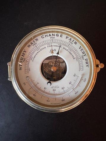 Schatz & Sohne Ships barometer - Metaal, Messing, Glas -