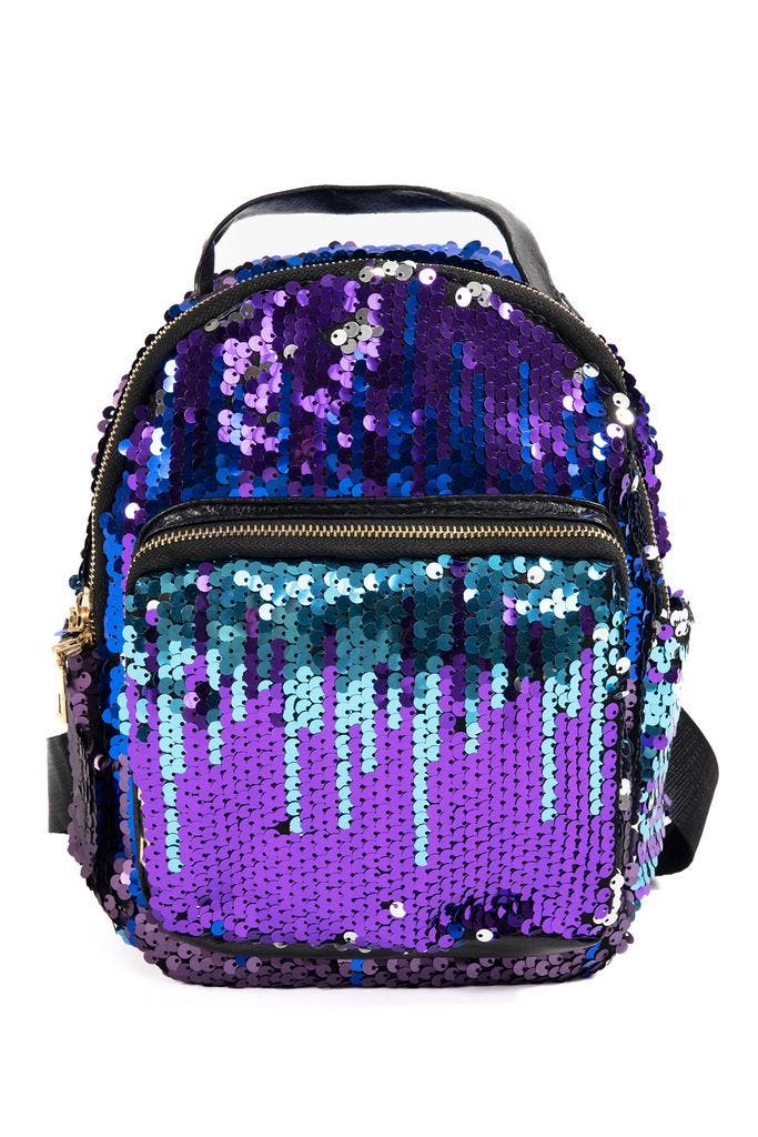 Pailletten Rugtas Blauw Paars Rugzak Tas Zeemeermin Schoolta, Sieraden, Tassen en Uiterlijk, Tassen | Rugtassen, Nieuw, Ophalen of Verzenden