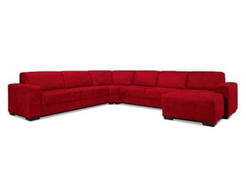 Hoekbankstel Malden - hoekbanken - Rood, Nieuw, 150 cm of meer, Stof, 200 tot 250 cm