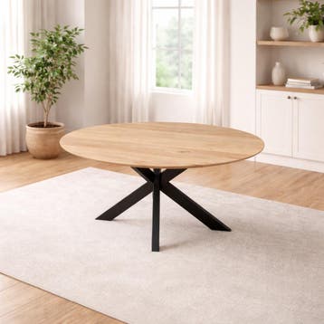 Ronde Eiken Eettafel | Vanaf €649 | Op Maat, Verzenden, Nieuw, Eikenhout