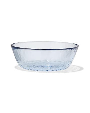 HEMA Schaaltje 14.5cm glas gehamerd blauw, Verzenden, Nieuw