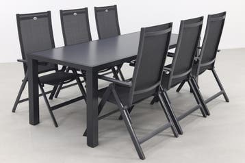 Hartman Napoli/Alma 210 cm. tuinset - 7-delig verstelbaar, Verzenden, Nieuw, Overige materialen, Tuinset