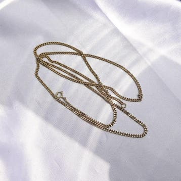 Lange gouden gourmetschakel ketting, Ophalen of Verzenden, Gebruikt, Goud, Goud