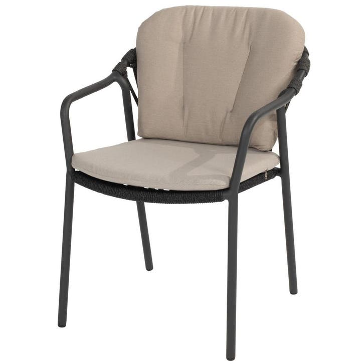 Manitoba stapelbare tuinstoel antraciet Taste 4SO, Tuin en Terras, Tuinstoelen, Nieuw, Ophalen of Verzenden