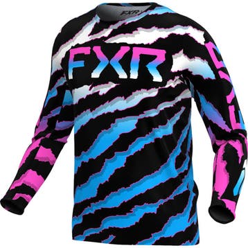 FXR 2024 Podium MX Crossshirt Shred Zwart / Blauw / Roze maa, Ophalen of Verzenden, Nieuw