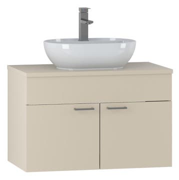 Wastafelkast Colorado 80 x 46 x 52 cm - Beige - Badmeubel, Verzenden, Nieuw, Wastafelkast
