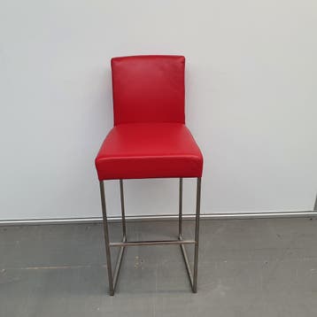 Bert Plantagie design kruk - rode lederen bekleding, Ophalen of Verzenden, Nieuw