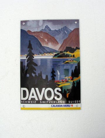Calanda Bräu - Davos Calanda Bräu emailleschild met