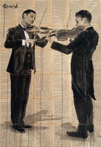 TOMEH - “Duet” – Gentlemen Series – XL Original Ink Drawing