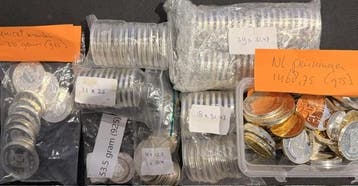 Lot zilveren penningen en munten sterling zilver, Verzenden, Munten
