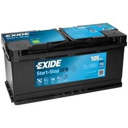 Exide Start Stop EFB accu 12V 105Ah 392x175x190, Auto-onderdelen, Accu's en Toebehoren, Verzenden