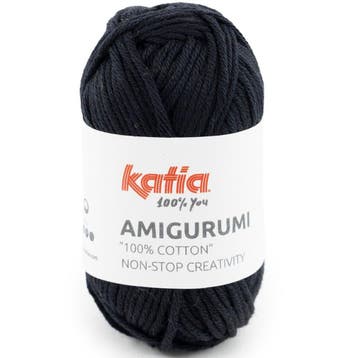 Katia Amigurumi 20 gram - 02 Zwart - Haakkatoen Garen, Ophalen of Verzenden, Nieuw