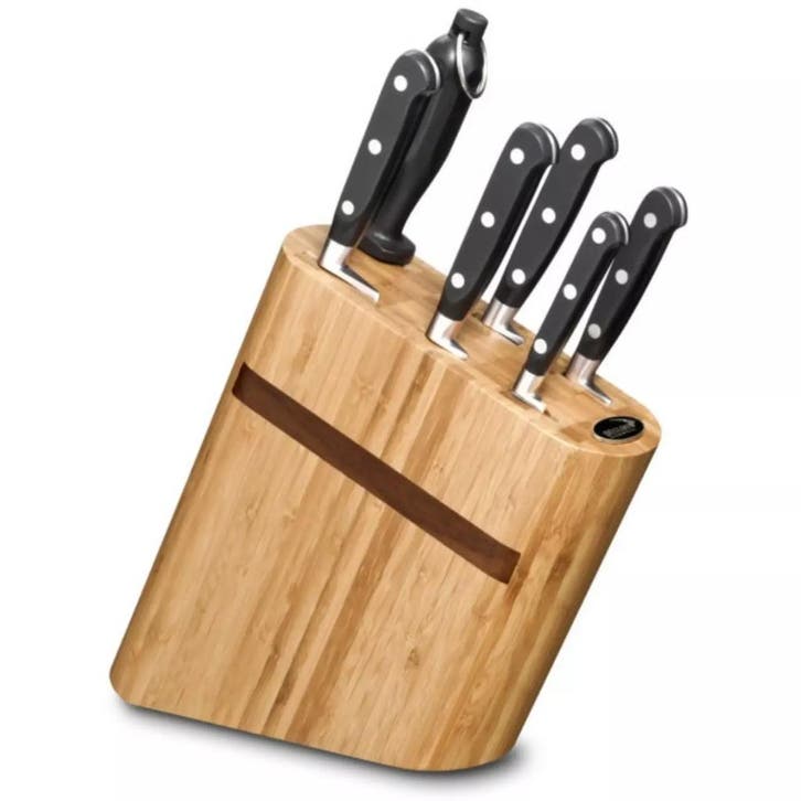 Déglon Compact messenblok – Bamboe en walnoot – 5 messe, Huis en Inrichting, Keuken | Bestek, Nieuw, Hout, Ophalen of Verzenden