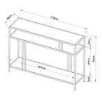 Console tafel Kumlinge metaal 78x110x30 cm zwart [en.casa], Huis en Inrichting, Tafels | Sidetables, Verzenden, Nieuw