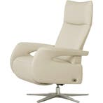 Leren relaxfauteuil Vibe elektrisch - Massif Ecru (crème) -, Industrieel, Modern, Scandinavisch, Nieuw, Ophalen of Verzenden, 50 tot 75 cm