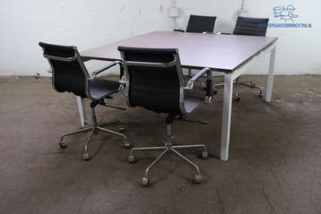 Jong gebruikte Voortman vergadertafel – Antraciet eiken, Verzenden, Gebruikt