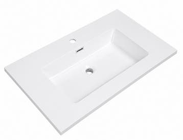 Badplaats Wastafel Angela 80 x 48 cm - Wit - Wasbak, Verzenden, Nieuw