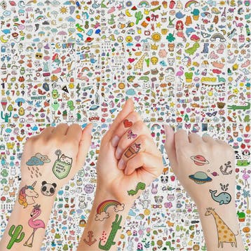 Tijdelijke Tattoos voor Kinderen en Volwassenen: 60 Vel met, Verzenden, Nieuw