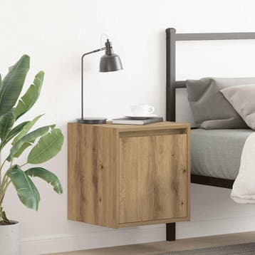 vidaXL Nachtkastjes 2 st wandgemonteerd 38x34x40 cm, Verzenden, Nieuw, Hout