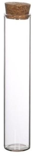 Reageerbuisjes glas met kurk 15 cm Ø3 cm doos 6 stuks, Ophalen of Verzenden, Nieuw